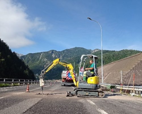 BISON WIM excavation in the road for bending plates